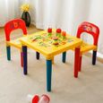 HURRISE Ensemble table et chaise enfant en plastique-1