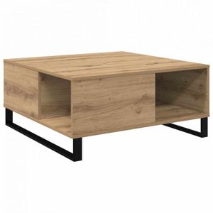 Table Basse Moderne avec Rangement, Table Basse Fonctionnelle Carrée avec 4 Tiroirs et Espace de Rangement Inférieur, Table de Salon, Table de Canapé, Table à Café, Table d'Appoint en Bois