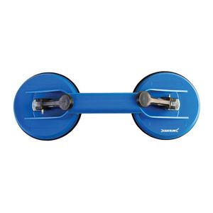 2 Ventouses De Transport Double 12 Cm - Pour Vitres, Meubles Lourds - Marque Relaxdays - Bleu