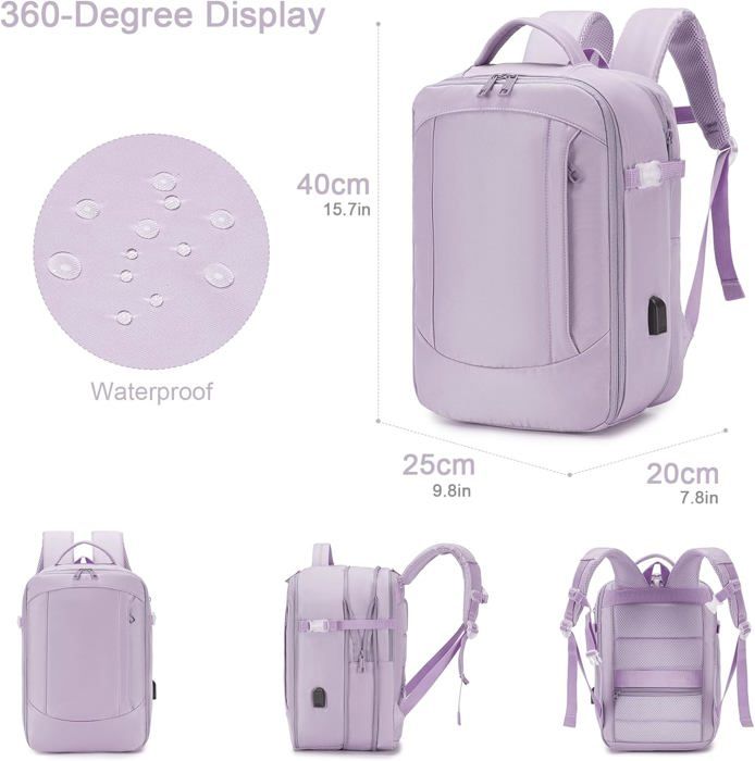 Sac A Dos Voyage Femme Homme Sac A Dos Voyage Cabine Avion Bagage Cabine Pour Ryanair 40X20X30Cm