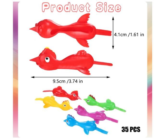 36pcs Poulet Catapulte Poulet Volant Jouet, Poulets Frondeurs, Jouet Volant Doigts Poulet Poulets Volants Amusants à Doigts