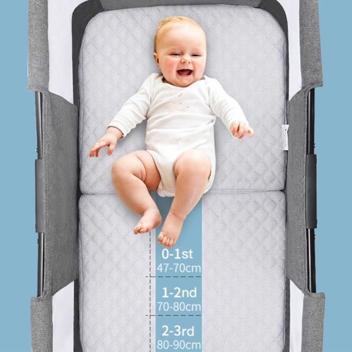 Berceau de chevet pour bébé, berceau portable avec panier de rangement pour  nourrisson, mini berceau de voyage avec roues pour nouveau-né, lit de