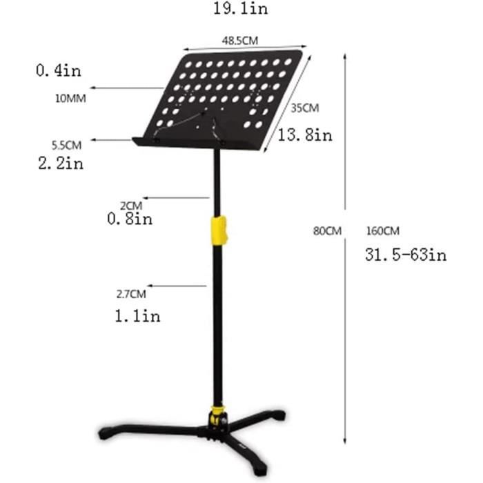 Pince à Musique Pour Pupitre - Lot De 2 Supports Antivent Acrylique, Clips Pages Robustes Pour Piano, Orchestre Ou Extérieur