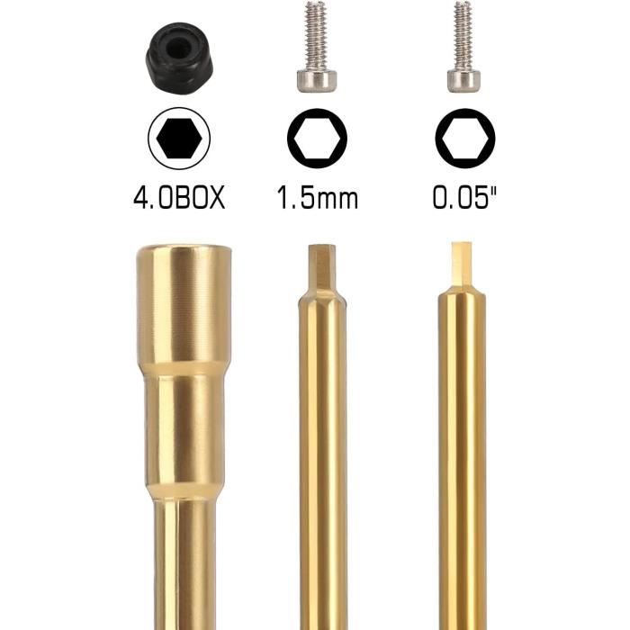 Kit Outils RC 3 En 1 INJORA - Tournevis Hex 1.5mm 0.05" + Douille 4mm, Pour SCX24 Gladiator Bronco C10 JLU Deadbolt
