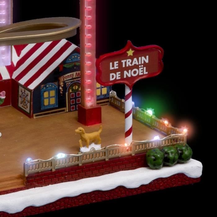 Village de Noel grand huit anime musical 25 LED transfo Feeric lights christmas