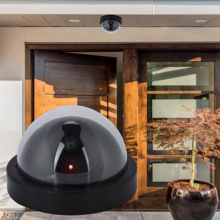 Lot De 4 Caméras Factices Avec LED Clignotante - Caméra De Sécurité Dissuasive Intérieur Extérieur Blanc