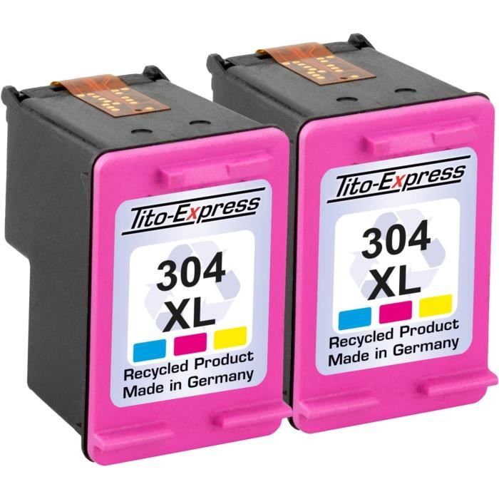 Cartouches D'encre Compatibles HP 304 XL - Lot Pour DeskJet 3700, 3733, Envy 5000...