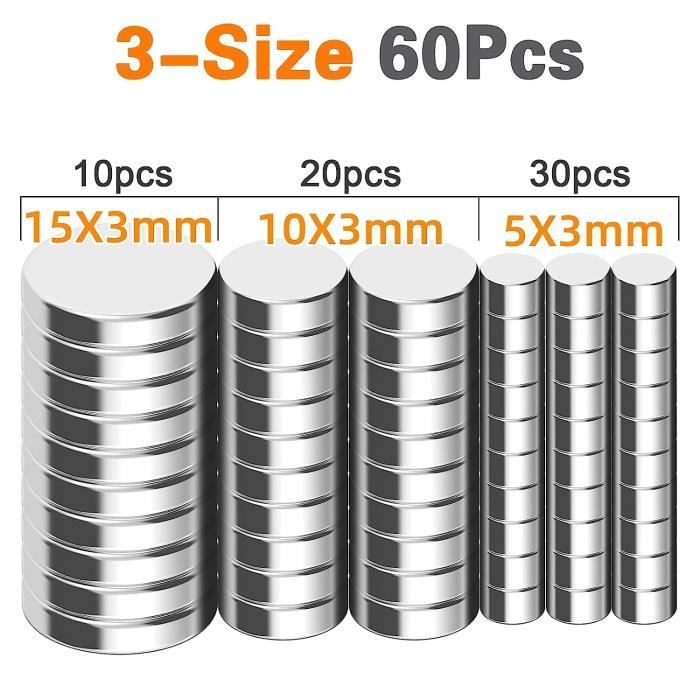 Aimant De Pêche Néodyme Puissant 48mm - Force De Traction 75kg - Avec Trou Fraisé - Pour Récupération & Loisir