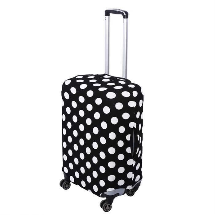 Tbest Housse de valise Housse de protection élastique pour valise de  anti-poussière (points blancs conditionnement