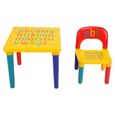 HURRISE Ensemble table et chaise enfant en plastique-2