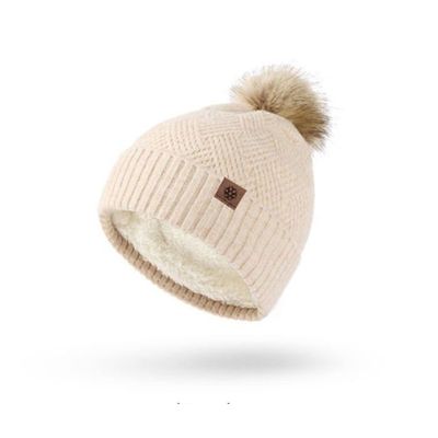 Ensemble Bonnet Écharpe Gant Enfant - Rose - Tricoté D'hiver Avec