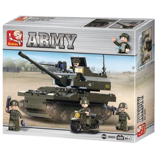 Set De Construction Sluban – Char D'assaut Canon Tank WWII Avec Figurines Militaires