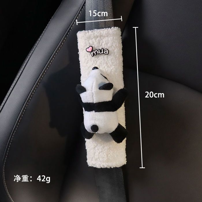 Housse De Volant En Peluche Avec Oreilles - Taille Universelle 38 Cm - Chaud Et Antidérapant - Décoration Voiture Mignonne - 7