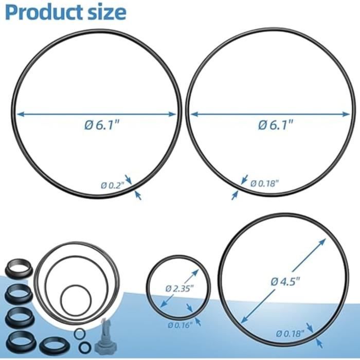 Kit De Réparation Pour Pompe à Filtre à Sable Intex – Joints Toriques, Soupape De Libération D'air – Pièces De Rechange Pour Piscine Hors Sol