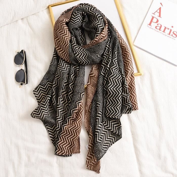 Echarpe Foulard Hijab en coton pour Femme marque de styliste mode feminine Poncho Bandana Pashmina 2020 Type 10 ONE SIZE Cdiscount Pret a Porter