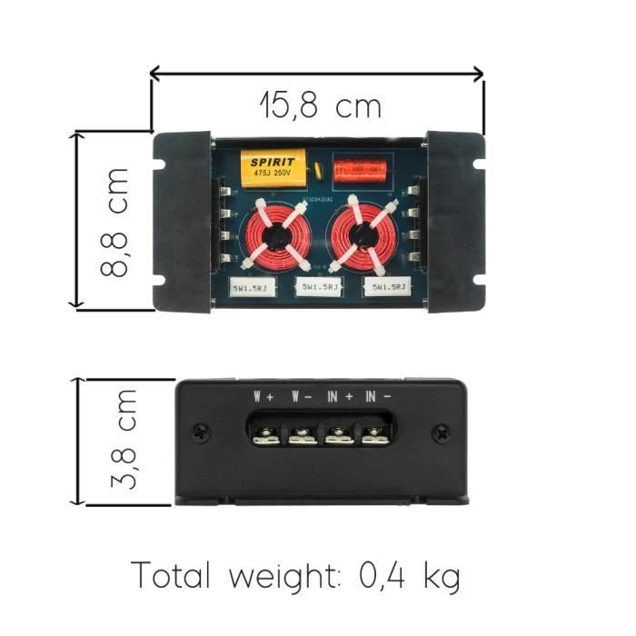 2 crossover passifs DS18 PRO-CFX 2 voies avec sélection de sensibilité ...