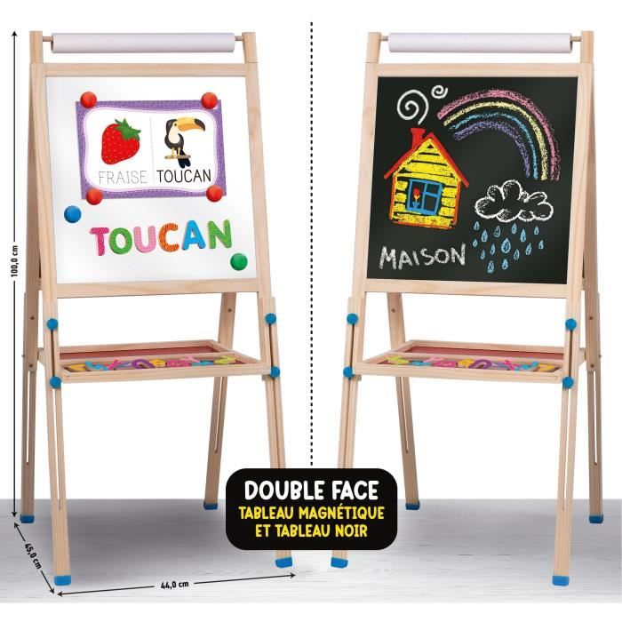 Table D'Activités Montessori En Bois Pour Enfants 1-4 Ans - Labyrinthe, Engrenages, Formes à Encastrer - Hauteur Réglable