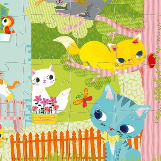 Puzzle Animaux - DJECO - Trio histoires - 24 pièces - Pour enfant de 3 ans  - Cdiscount Jeux - Jouets