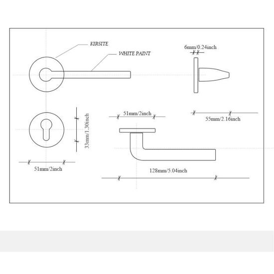 Poignée de Porte Intérieur - Noir - en Alliage de Zinc Lignes irrégulières  Moderne Simple Design Levier de Porte pour Chambre - Cdiscount Bricolage