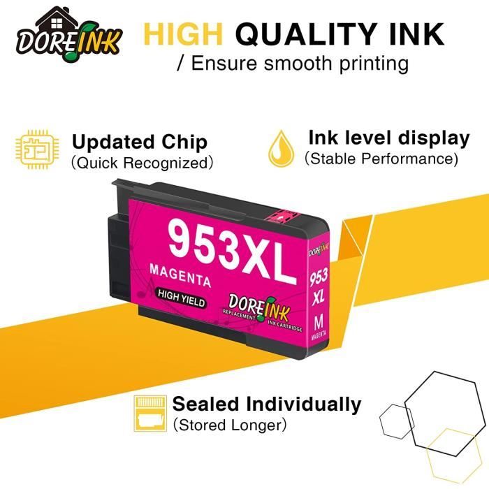 DOREINK 953XL Compatible Ink Cartridge for HP 953 XL 953XL