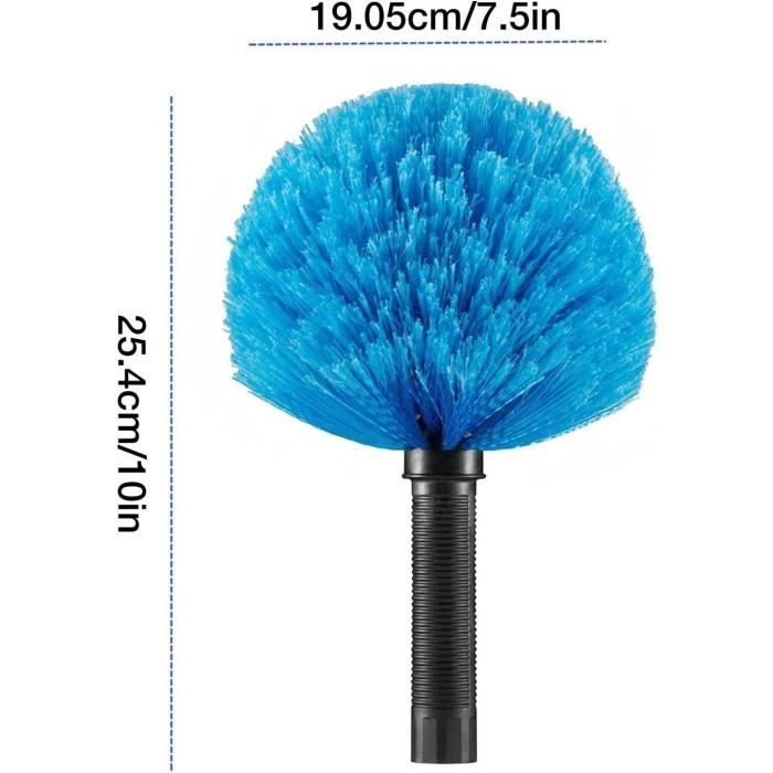 Nettoyage Toiles Araignée Plumeau Télescopique 9 Pièces - Kit De Nettoyage Microfibre Lavable Pour Plafonds Et Coins Plumeau Microfibre Lavable