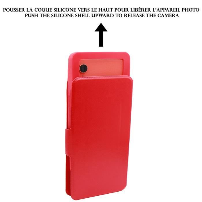 Coque compatible avec SAMSUNG GALAXY J7 PRO Double Fenetre Universelle Pochette Magnetique Rouge Cdiscount Telephonie