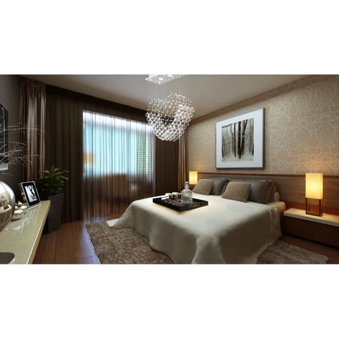 Lustre Cristal Moderne Goutte De Pluie - 3 Spots GU10, 70cm, Pour Salon/chambre