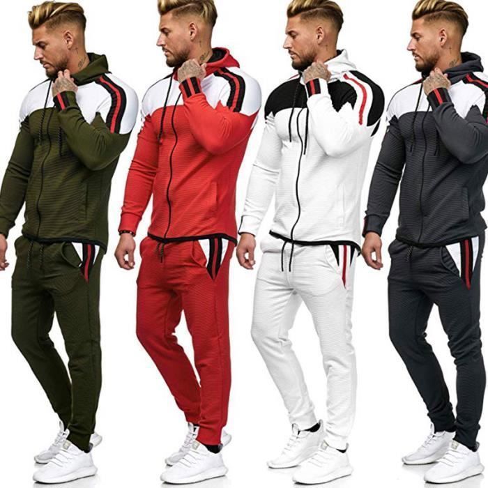 Tenue Sport Homme Decontracte Hooded Survetement Pas Cher Ensemble Jogging Homme Sport Chic Veste Zippee Avec Capuche Vert Vert Cdiscount Pret a Porter
