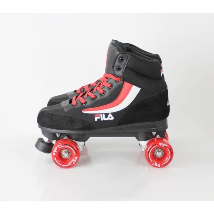 Rollers Quad Ace Rental FILA Mixte Noir/Rouge Pour Adulte