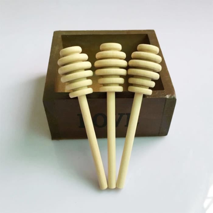 Fdit agitateur de miel Bâton de mélange de cuillère de miel de sculpture en  bois réutilisable de louche de miel de 3 pièces - Cdiscount Maison