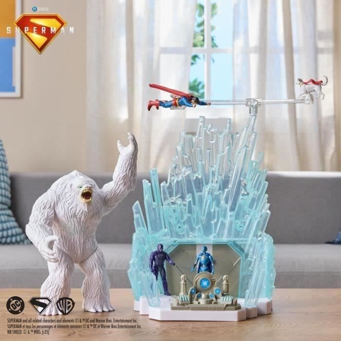 DC Superman Playset Forteresse De Solitude - 3 Figurines Incluses - Univers De Jeu Film Superman