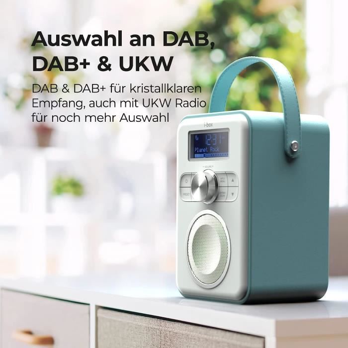 Radio Portable Dab/Dab Plus/FM avec Bluetooth, Poste Radio