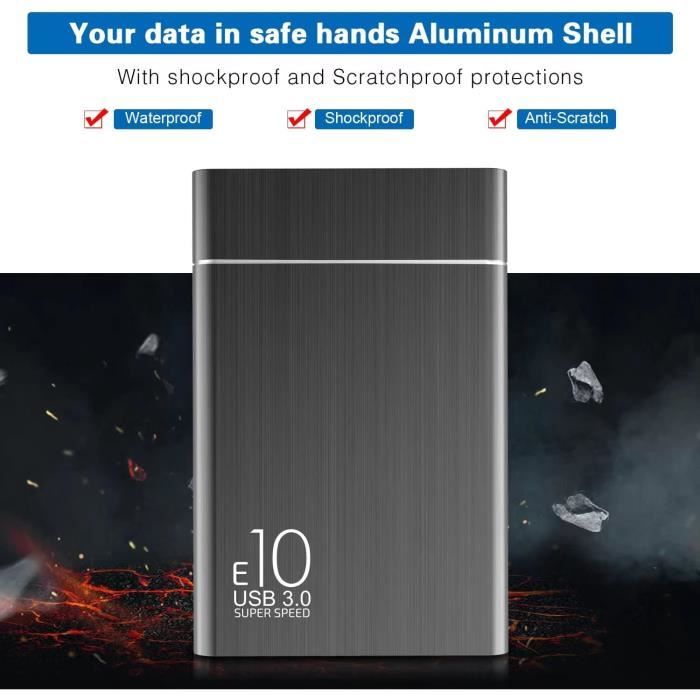 Disco duro externo de 500 GB portátil de 2.5 pulgadas Ultra delgado HDD