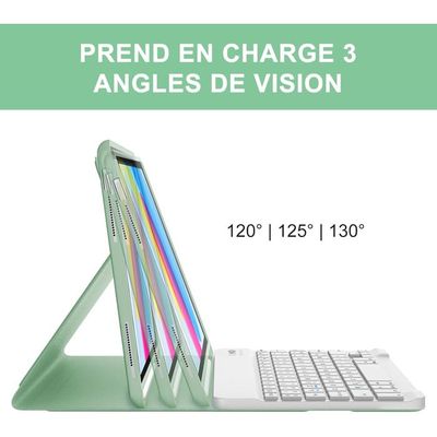 Coque Clavier AZERTY Rétroéclairé Avec Trackpad Pour IPad 11/10ᵉ Génération - Magnétique, Détachable, Bleu