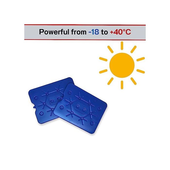 Lot De 2 Blocs Réfrigérants ToCi XXL – 800 Ml Chacun, 32x25 Cm, Extra-plats 1,5 Cm, Qualité Alimentaire, Réutilisables