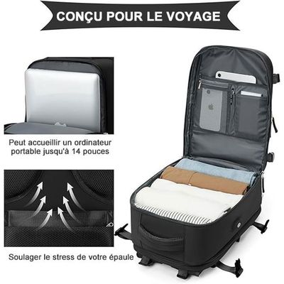 NEWHEY Sac à Dos Homme Imperméable Sac à Dos Ordinateur Portable 17.3