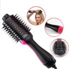 NEUFU Sèche Cheveux Brosse - Salon - Air Chaud - 1000W - Noir/Rose - Ioniseur d'air