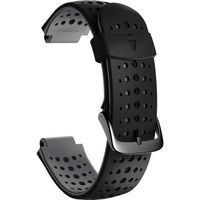 Noir+Gris bracelet de montre bicolore en silicone pour Garmin Forerunner 220/230/235/620/630/735XT