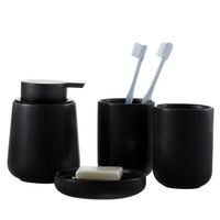 Ensemble d'accessoires de salle de bain, comprenant 4 pièces , distributeur de savon liquide, porte-brosse à dents, porte