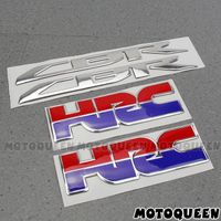 HRC CBR Sliver - Autocollants de carénage LOGO moto, 3D chromé CBR HRC, autocollants pour Honda HRC CBR CBR10