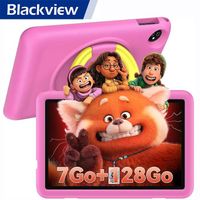 Blackview Tab 8 Kids Tablette Enfants Android 12 10.1 pouces HD+ Wifi Éducatifs Tablette 7Go+128Go/SD 1To 13MP+8MP 6580mAh - Rose