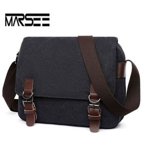 BESACE - SAC REPORTER BESACE - SAC REPORTER - GIBECIERE MARSEE Rétro Sac Besace Sac Homme Canevas Millésime Besace  Messager Sac pour Hommes-Noir