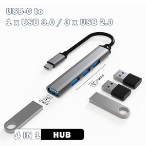 HUB USB-C - HUB USB 3.0 Type C 4 en 1, adaptateur OTG 