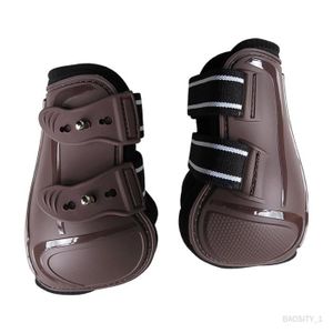 PROTECTION DES PATTES 1 paire de guêtres pour tendons de cheval pattes avant/arrière équitation entraînement saut Pattes postérieures marron XL