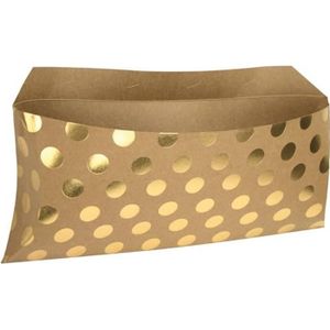 Boîte cadeau Boîte cadeaux en carton avec foil pois doré 35 cm 