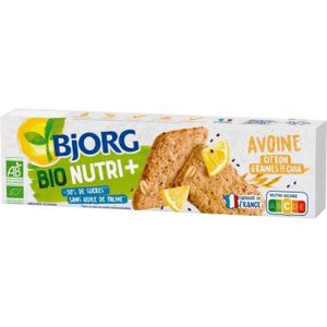BISCUITS SABLÉS BJORG - Biscuits Avoine Citron Graines De Chia 130
