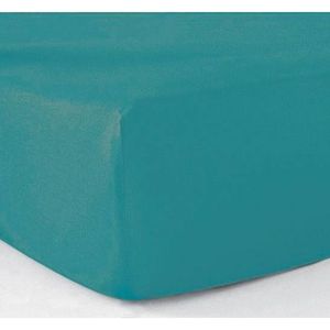 DRAP HOUSSE Drap-housse 160x200 - 100% coton 57 fils - Turquoise