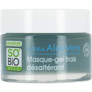 MASQUE VISAGE - PATCH Masque Pour Le Visage - Gel Frais 24H Désaltérant Bio À L Aloé Véra & Acide Hyaluronique Types Peaux