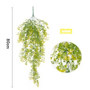 FLEUR ARTIFICIELLE Plantes - Composition florale,Plantes artificielles de décoration de maison,feuilles perse vertes de lierre- 11 80CM[B45]