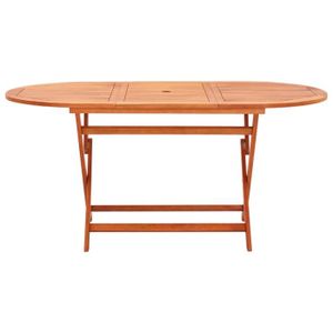 TABLE DE JARDIN  Table de jardin pliable 160x85x74 cm Bois d'eucaly